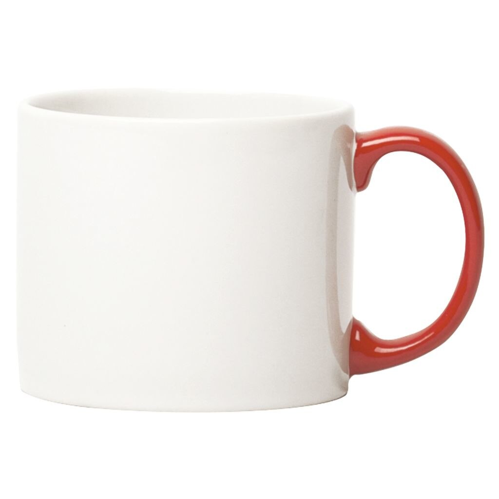 Cana alba cu maner rosu - XL