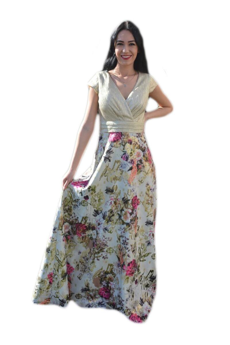 Rochie fashion de ocazie, D&J Exclusive, Auriu