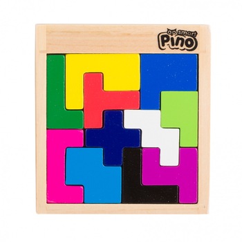 Puzzle din lemn, Pino, 11 piese, multicolor Puzzle din lemn, Pino, 11 piese, multicolor