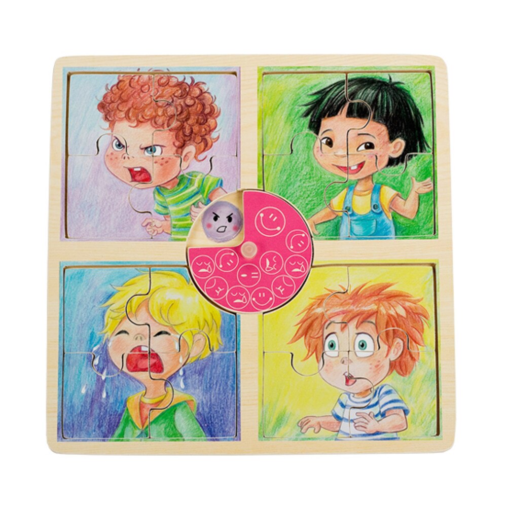 Puzzle din lemn, Pino, Emotii, Baiat