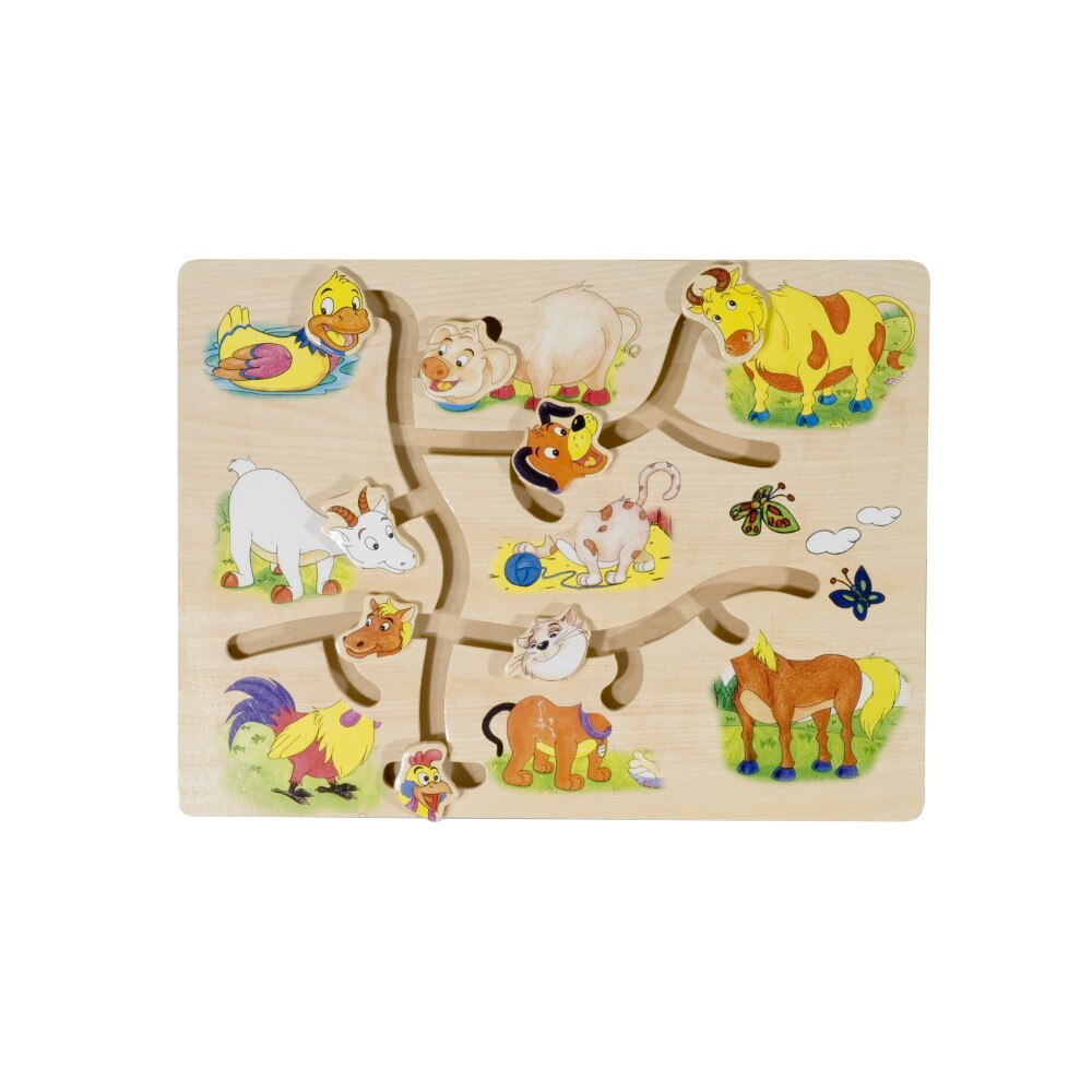 Puzzle din lemn, Pino, Labirint Ferma