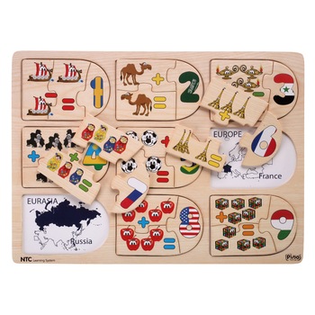 Puzzle din lemn, Pino, Matematica, NTC Learning System Puzzle din lemn, Pino, Matematica, NTC Learning System