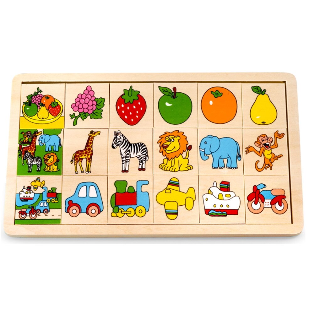 Puzzle din lemn, Pino, Joc de logica format din 3 teme