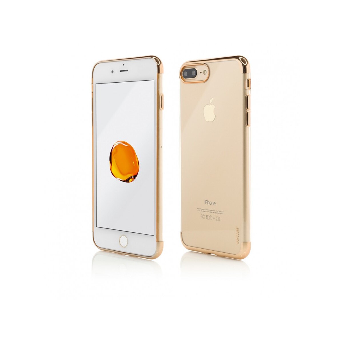 Husa iPhone 7 Plus / 8 Plus Clip -On Shiny Soft Vetter Gold