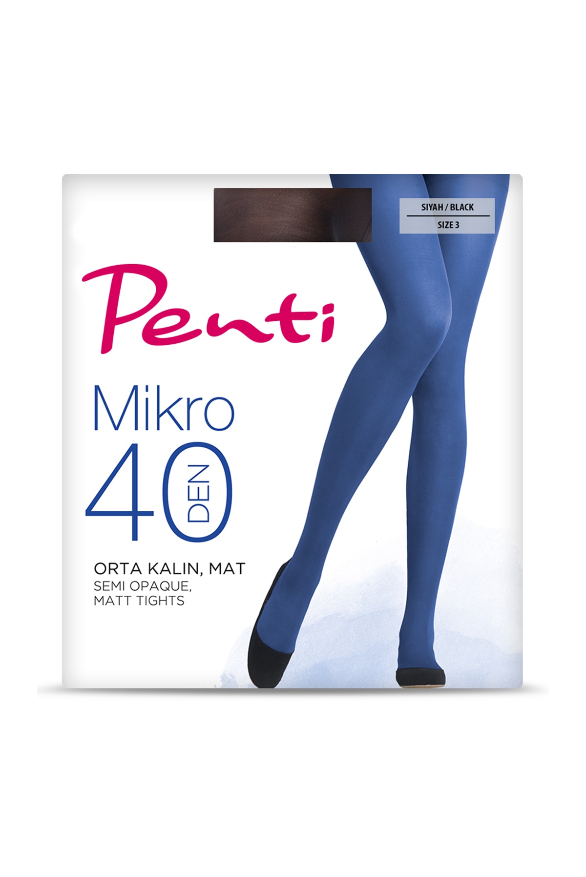 Dres dama Micro 40 DEN, Penti, negru