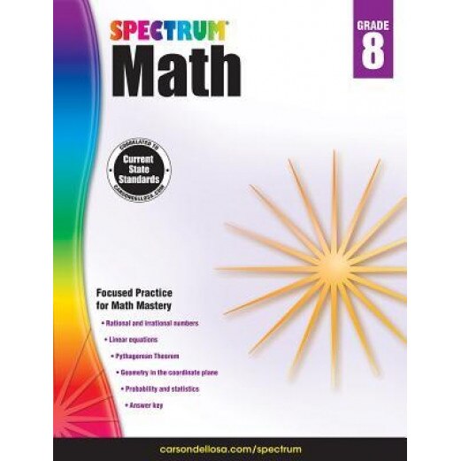 Spectrum Math Workbook, Grade 8, Spectrum (Compiled by)