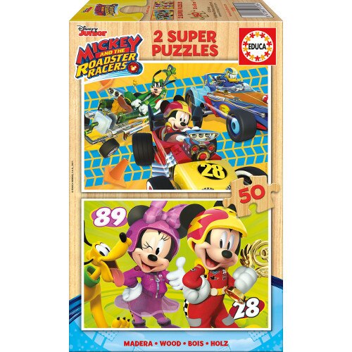 Puzzle Educa Mickey and the Roadster Racers 2 x 50 Piese