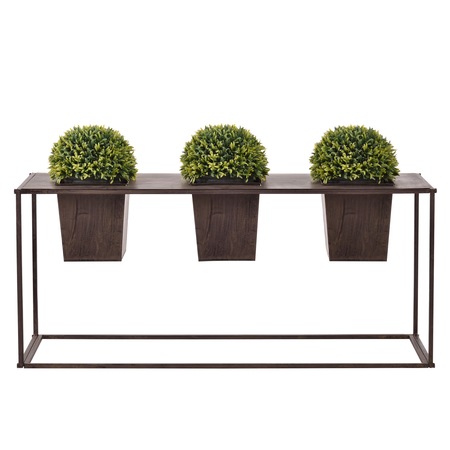 Suport Flori Cu Ghiveci Pentru Exterior Casa Pro 39 X 85 X 24 Cm Metal Maro Inchis Emag Ro