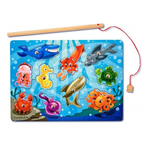 Joc Melissa & Doug de Pescuit Magnetic Animale Marine
