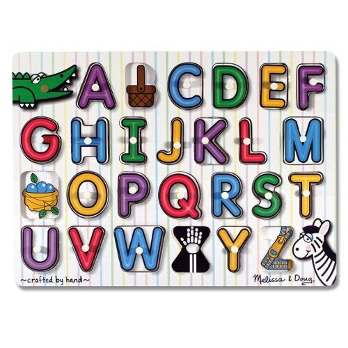 Puzzle Melissa & Doug din Lemn Alfabet