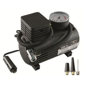 Compresor aer auto, presiune 12 Bar, tensiune 12V, 3 adaptoare ventil Compresor aer auto, presiune 12 Bar, tensiune 12V, 3 adaptoare ventil