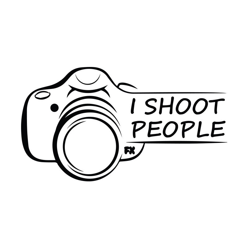Sticker Auto - SMAER - I SHOOT PEOPLE - 15cm x 10cm - Negru