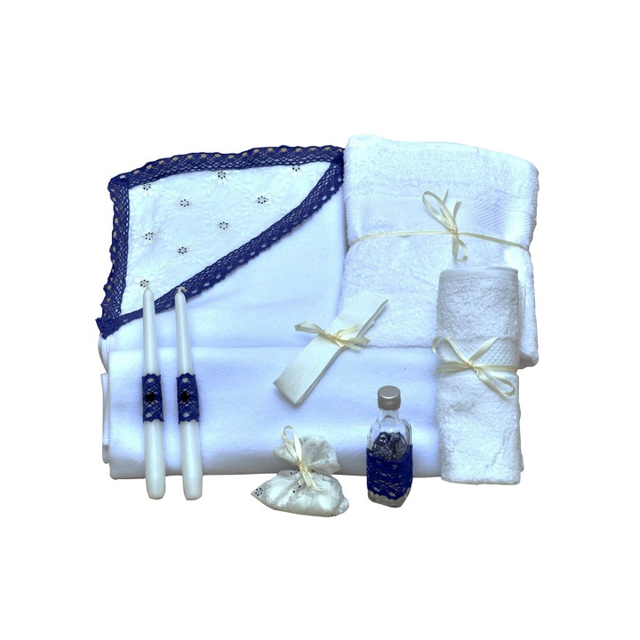 Trusou botez complet albastru