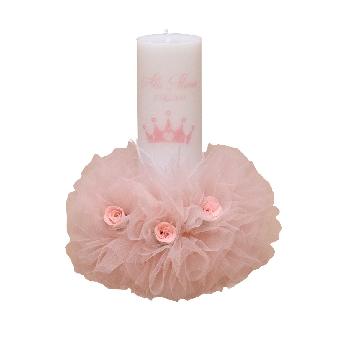 Lumanare de botez personalizata Princess
