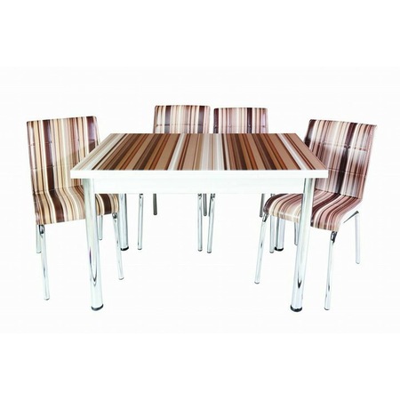 Set Masa Si 4 Scaune Bucatarie Kring Padova Alb Emag Ro