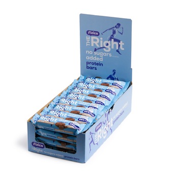 Pachet 21 Batoane proteice, Fizico The Right, ciocolata, fara zaharuri adaugate, 60g Pachet 21 Batoane proteice, Fizico The Right, ciocolata, fara zaharuri adaugate, 60g