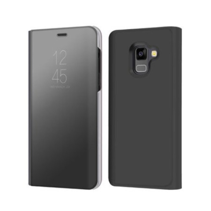 Flip cover, Bibilel, Clear View Case, за Samsung Galaxy A5 / A8 2018, черен, BBL162