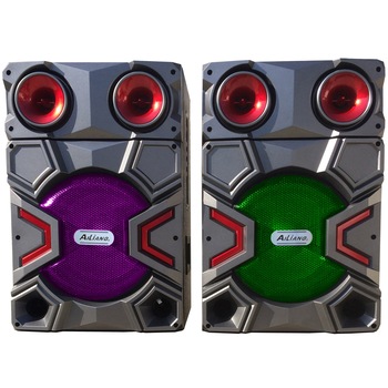 Boxe Profesionale Ailiang , Conectivitate prin Functia Bluetooth, AUX IN 3,5 mm , 2 Intrari Microfon , Argintiu Boxe Profesionale Ailiang , Conectivitate prin Functia Bluetooth, AUX IN 3,5 mm , 2 Intrari Microfon , Argintiu