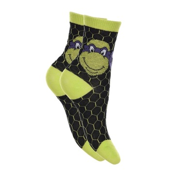 Sosete Testoasele Ninja, Negru/Verde Sosete Testoasele Ninja, Negru/Verde