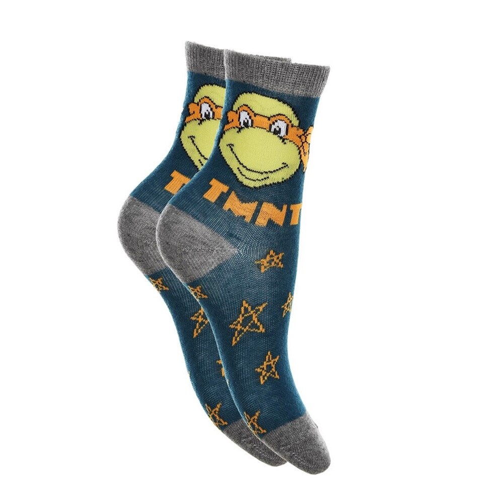 Sosete Testoasele Ninja, Albastru/Gri