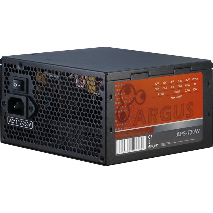 Inter-Tech Argus APS-720W tápegység, 720W, Aktív PFC