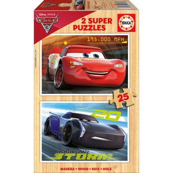 Puzzle Educa Cars 3 2 x 25 Piese Puzzle Educa Cars 3 2 x 25 Piese
