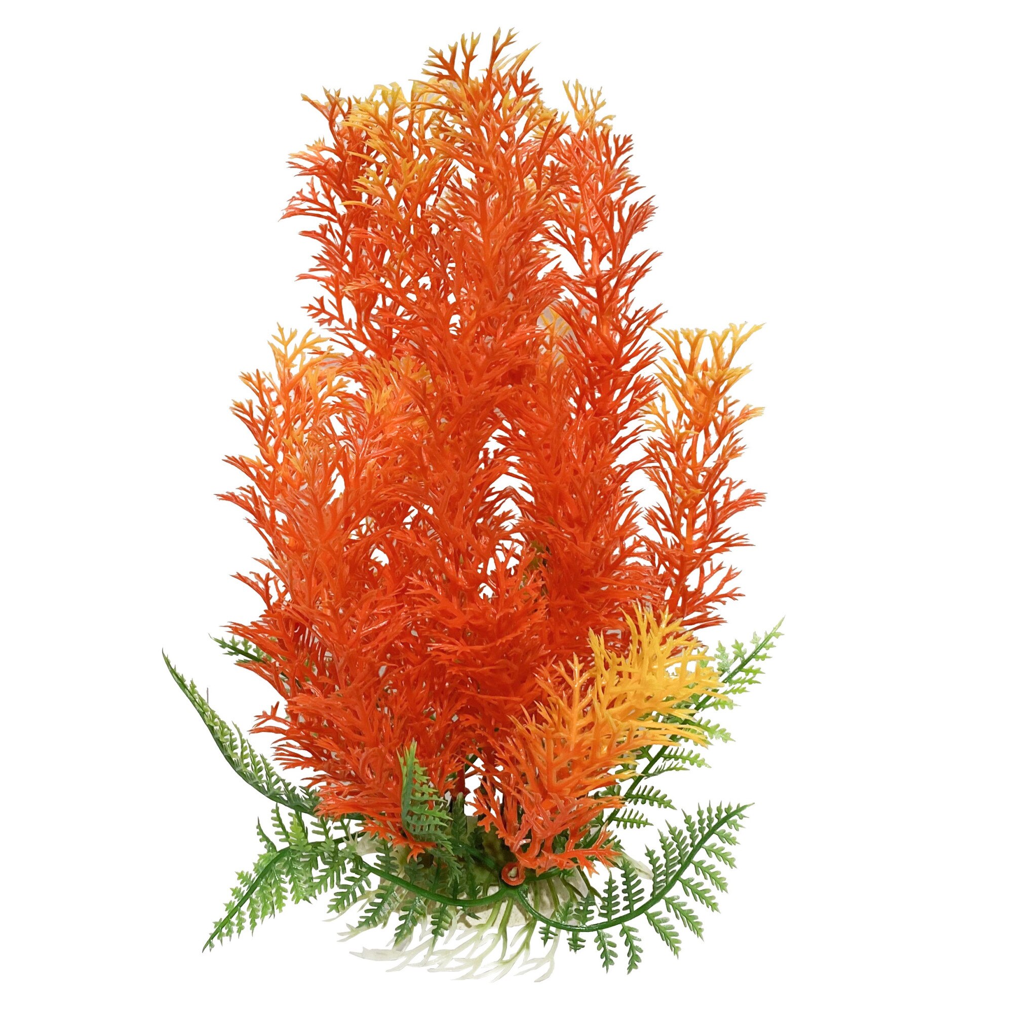 Planta plastic acvariu portocalie 26cm