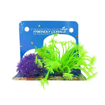 Set de 2 anemone light green si violet pentru acvariu Set de 2 anemone light green si violet pentru acvariu