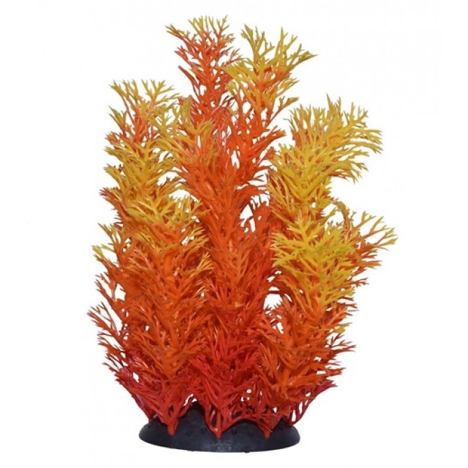 Planta artificiala acvariu Ceratophyllum portocaliu 18cm