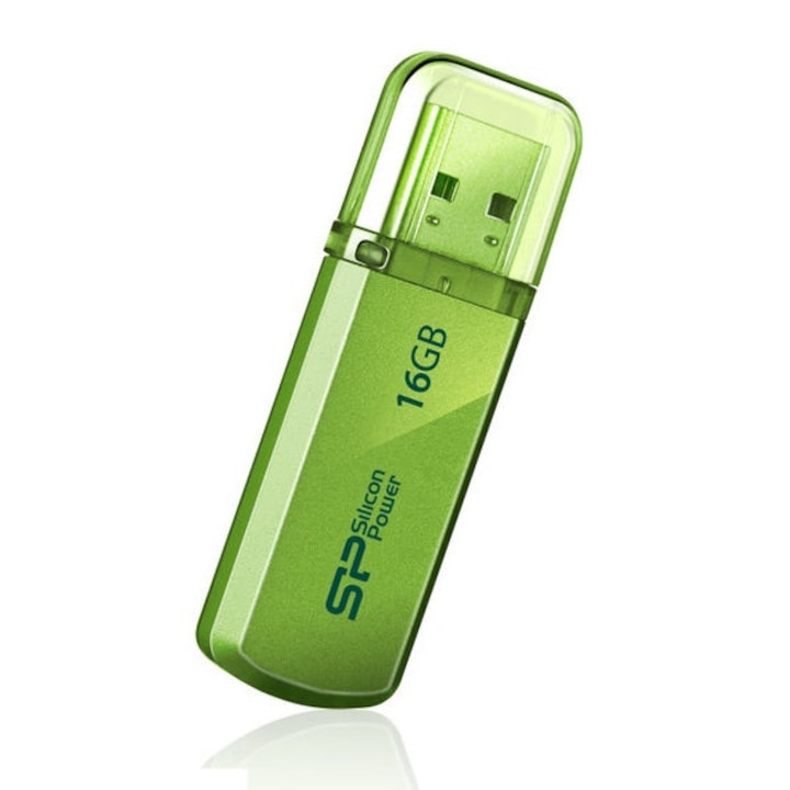 USB памет 16GB Silicon Power Helios 101, Зелен, USB 2.0
