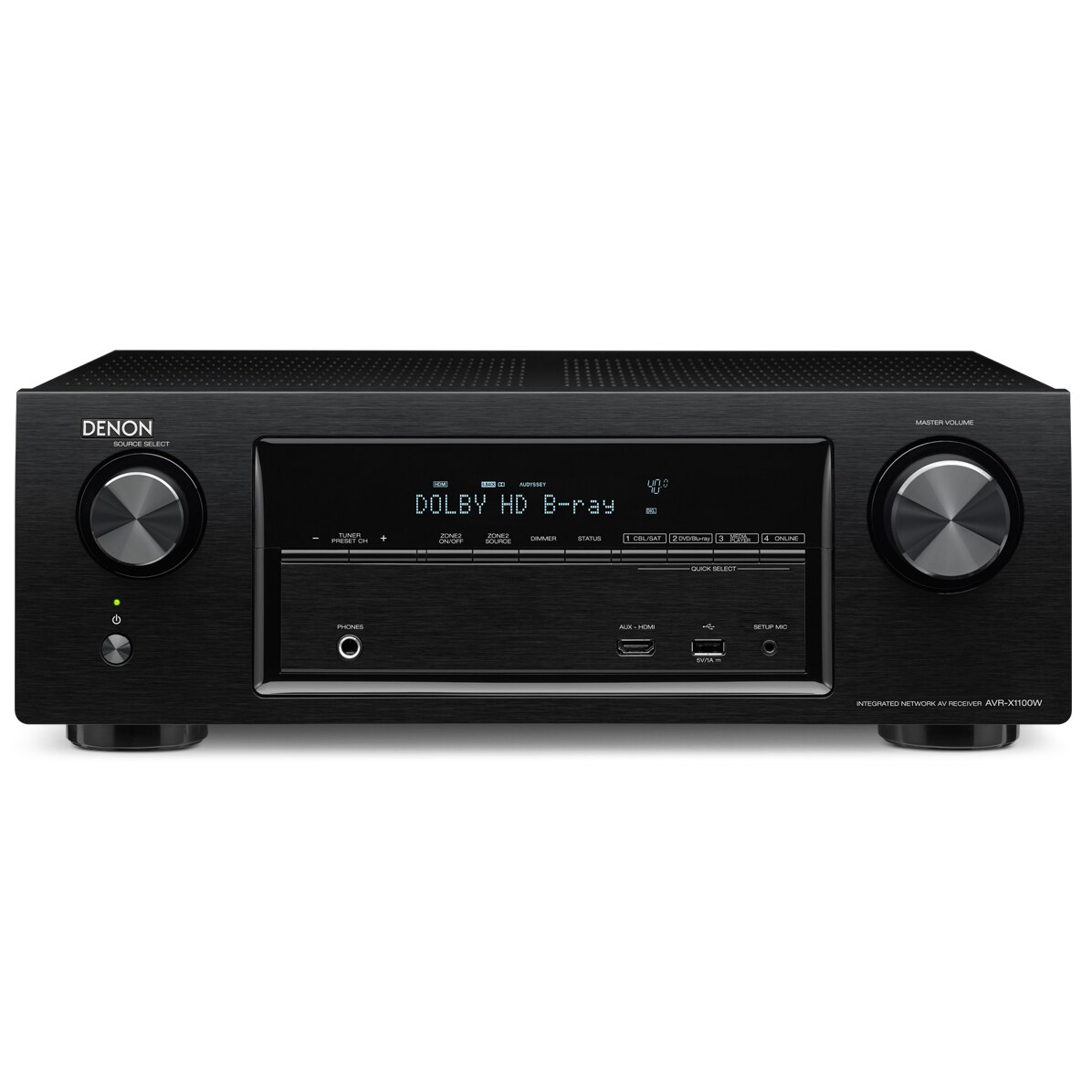 Receiver Denon AVR-X1100W, 7.2 canale, 1100W, 4K, Bluetooth Negru