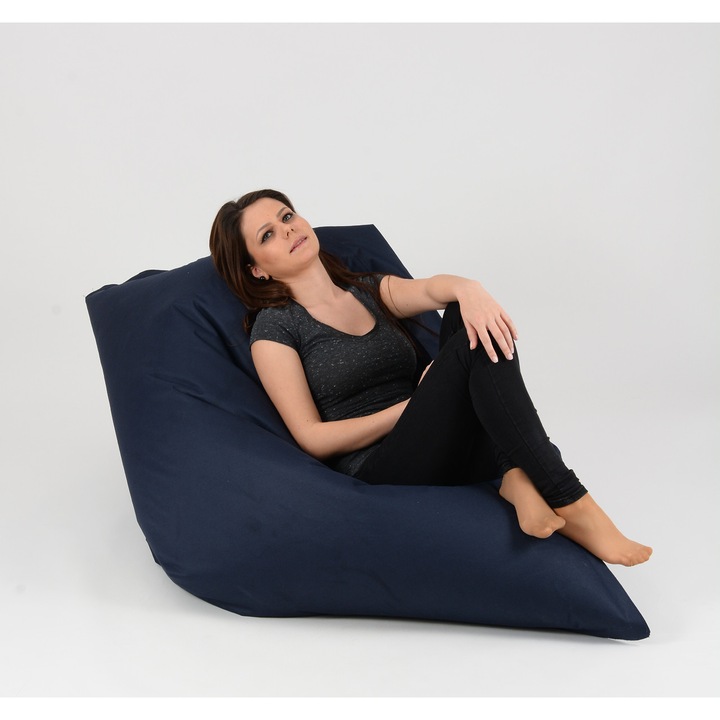 Пуф Pufrelax, Голяма възглавница, 350л., Magic Pillow - Panama Grey, Перящ се калъф, Водоустойчив, Пълнеж от Полистиролни перли