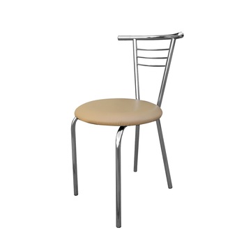 Scaun bucatarie TINA, Piele ecologica, Ocru Scaun bucatarie TINA, Piele ecologica, Ocru