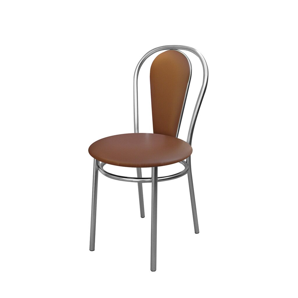 Scaun bucatarie FLORINO, Piele ecologica, Maro