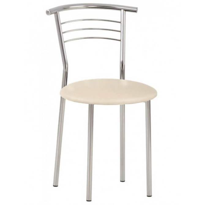 Scaun bucatarie MARCO, Piele ecologica, Crem