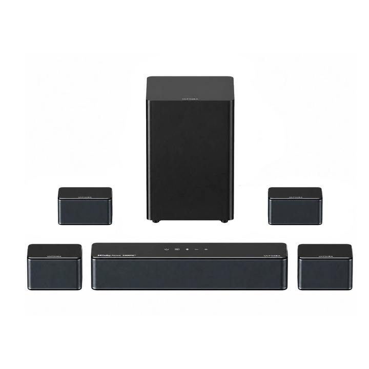 Soundbar Ultimea Poseidon D80, 7.1, Dolby Atmos, Negru