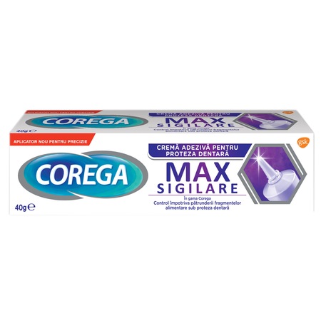 Crema Adeziva Pentru Proteza Dentara Corega Max Sigilare 40 G Emag Ro