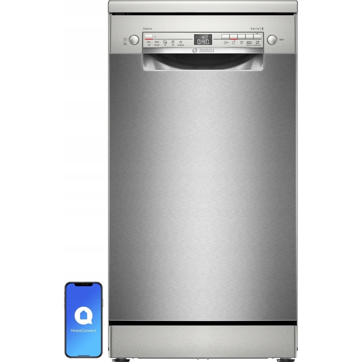 Masina de spalat vase Bosch SPS2HMI02E U8SGTSIGSK, Home Connect, inox
