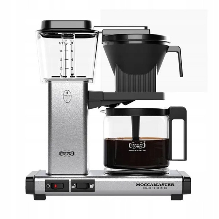 Cafetiera filtranta Moccamaster KBG 741 Select Diamond, editie limitata 60 de ani, element termic din cupru cu dubla izolatie, 1,25 l, argintiu (Diamond), cod 8TR8EBN1Z