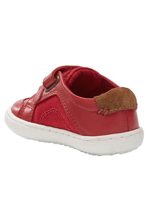 NEXT, Pantofi sport de piele si material textil cu velcro, Rosu, 20.5 EU