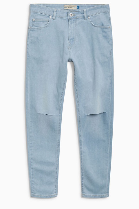 NEXT, Blugi super skinny cu rupturi decorative pe genunchi, Azur, 26S