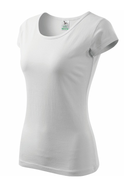 Tricou dama Pure, 100% bumbac, Alb, M