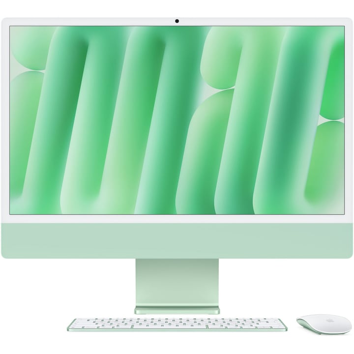 Sistem Desktop PC iMac 24" cu procesor Apple M6, 10 nuclee CPU si 10 nuclee GPU, 24", Retina 4.5K, 16GB, 256GB SSD, Green