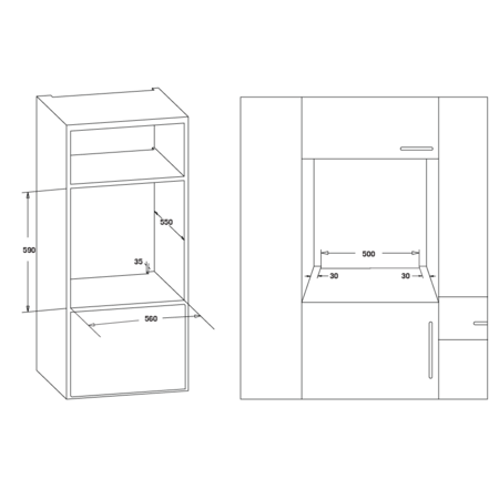 Cuptor incorporabil Heinner HBO-S624LTG-IX, Electric, 62 l, 4 functii, Grill, Clasa A, Inox