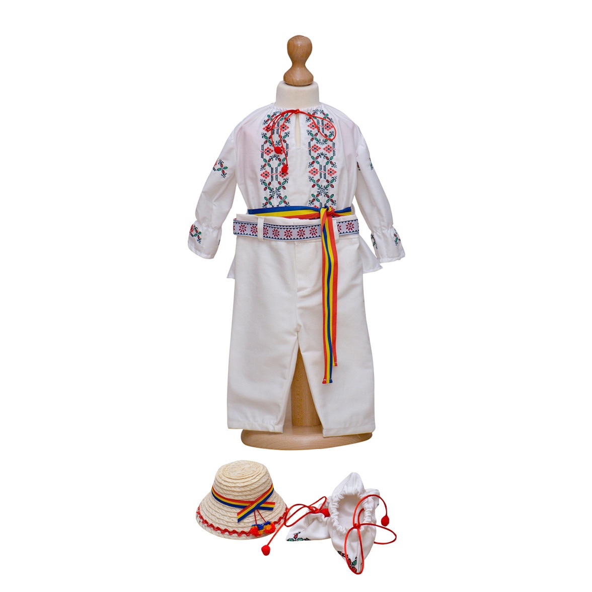 Set costumas de botez cu clop si botosei, Couture Bebe, Traditional, 6-9 luni