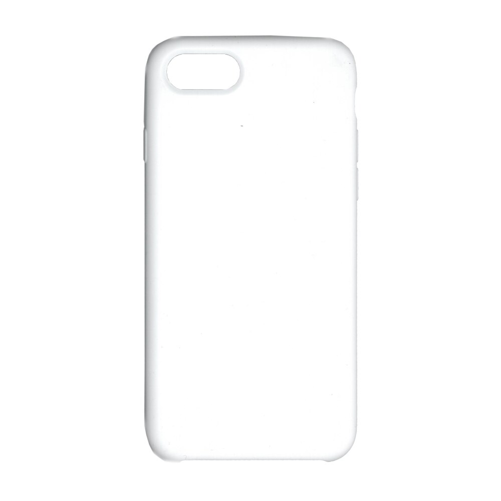 Husa din silicon mat cu interior de microfibra, EuroCell, pentru iPhone 8, alb