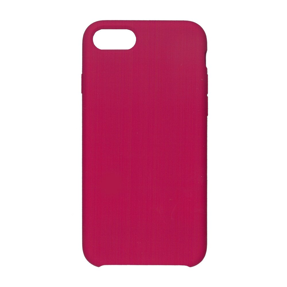 Husa din silicon mat cu interior de microfibra, EuroCell, pentru iPhone 8, visiniu