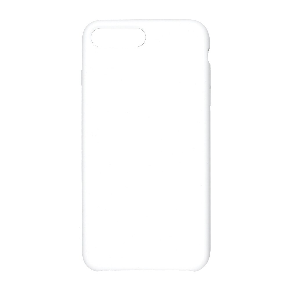 Husa din silicon mat cu interior de microfibra, EuroCell, pentru iPhone 8 Plus, alb