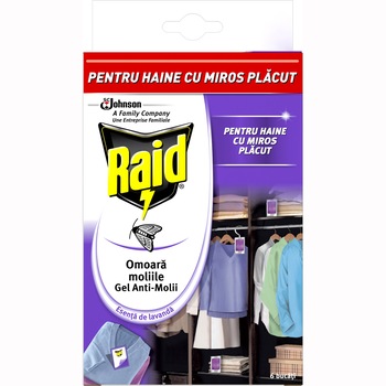 Gel impotriva moliilor Raid Levantica, 6 buc Gel impotriva moliilor Raid Levantica, 6 buc