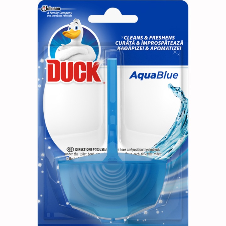 Duck Aqua Blue kosaras WC öblítő, 40 g